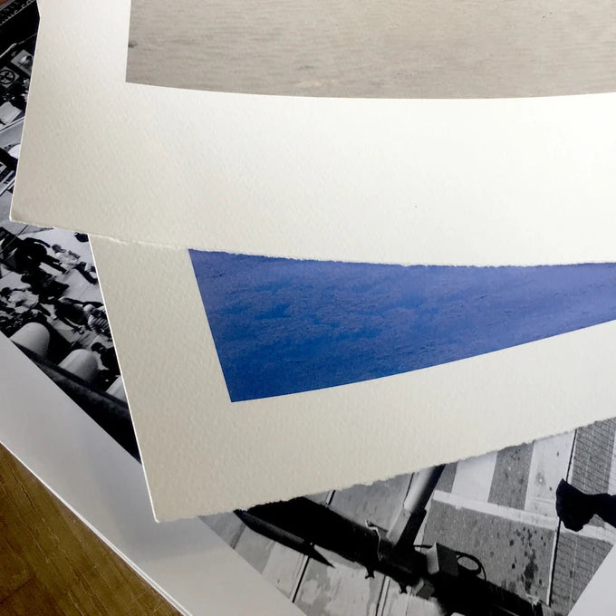 Fine art paper prints showing texture and unprinted white margins